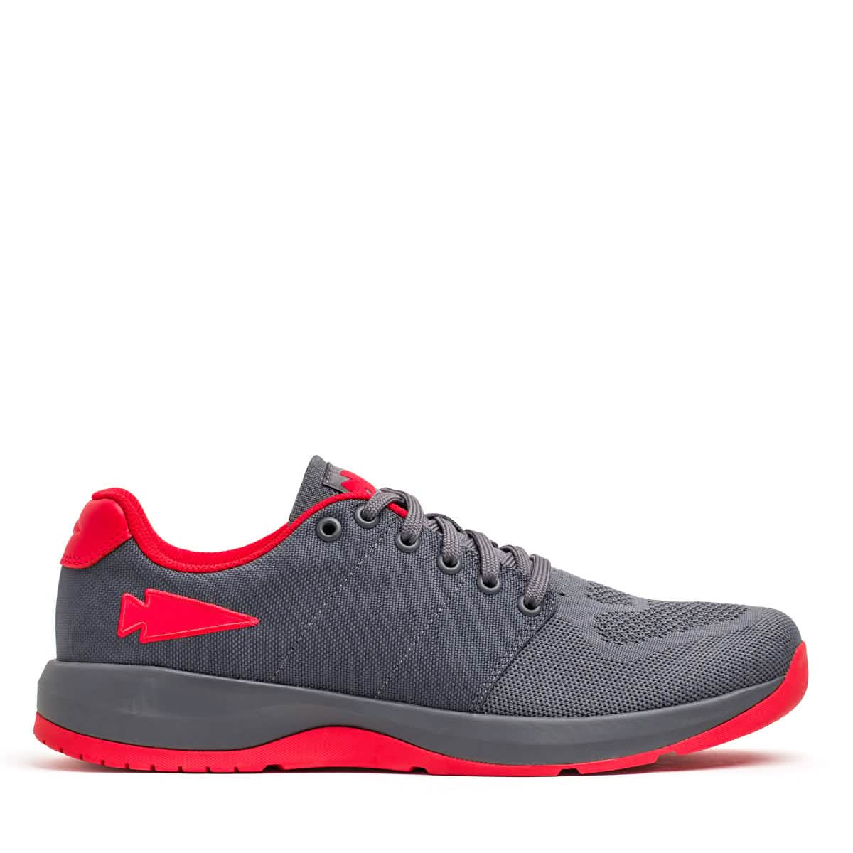 Grey and red trainers online