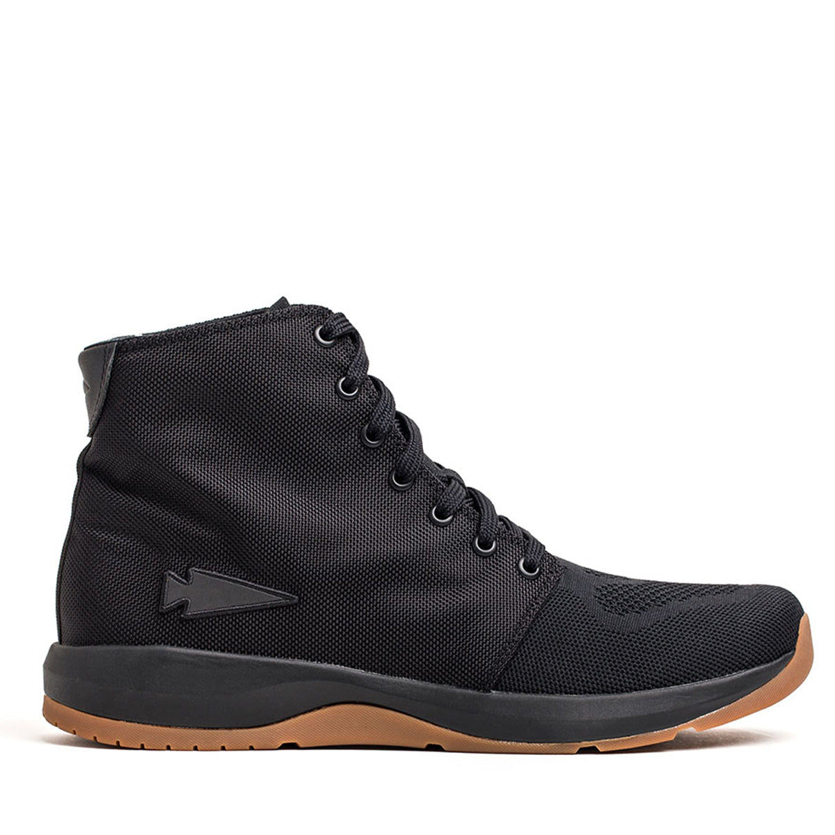 Men's Ballistic Trainers - Mid Top - Black + Gum w/ Black Reflective S ...