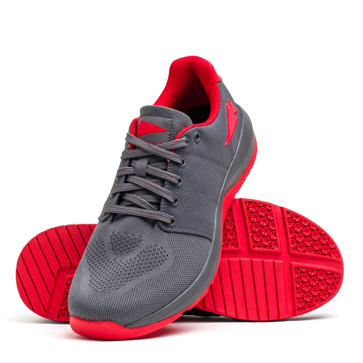 Men's Ballistic Trainers - Wolf Grey + High Risk Red W / Red Reflective Spearhead