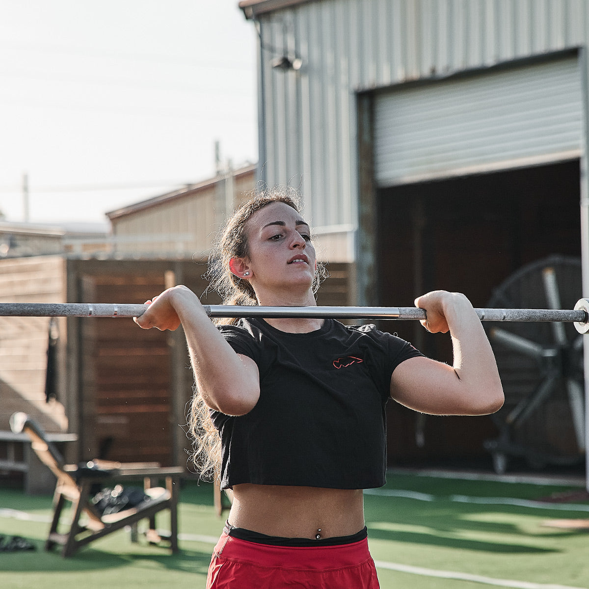 Women's Subtle Spearhead x CrossFit Cropped Tee - Poly-Blend