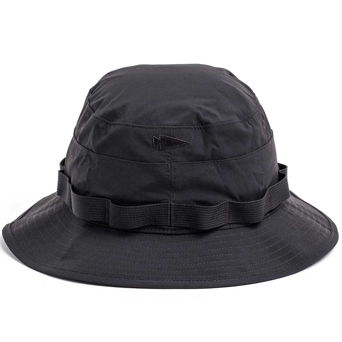 The Boonie Hat - Tactical - ToughDry is a black hat made from ToughDry® fabric, with a wide brim and stitched details for a military-style look.