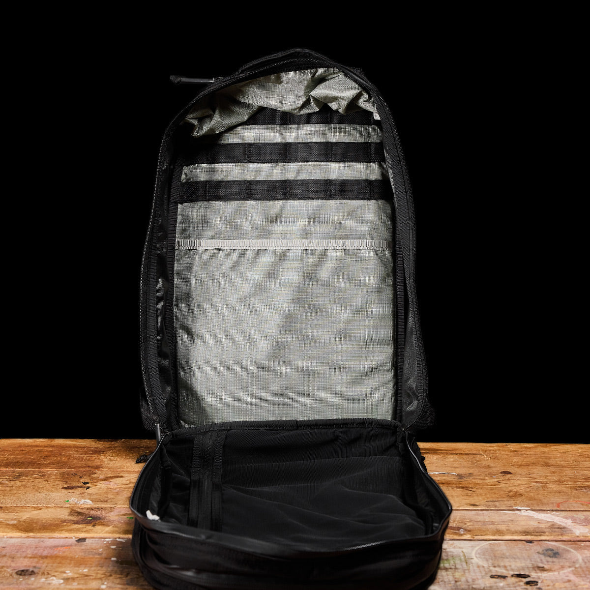 Bullet Ruck Double Compartment - Ripstop ROBIC® - Black + Speed Grey