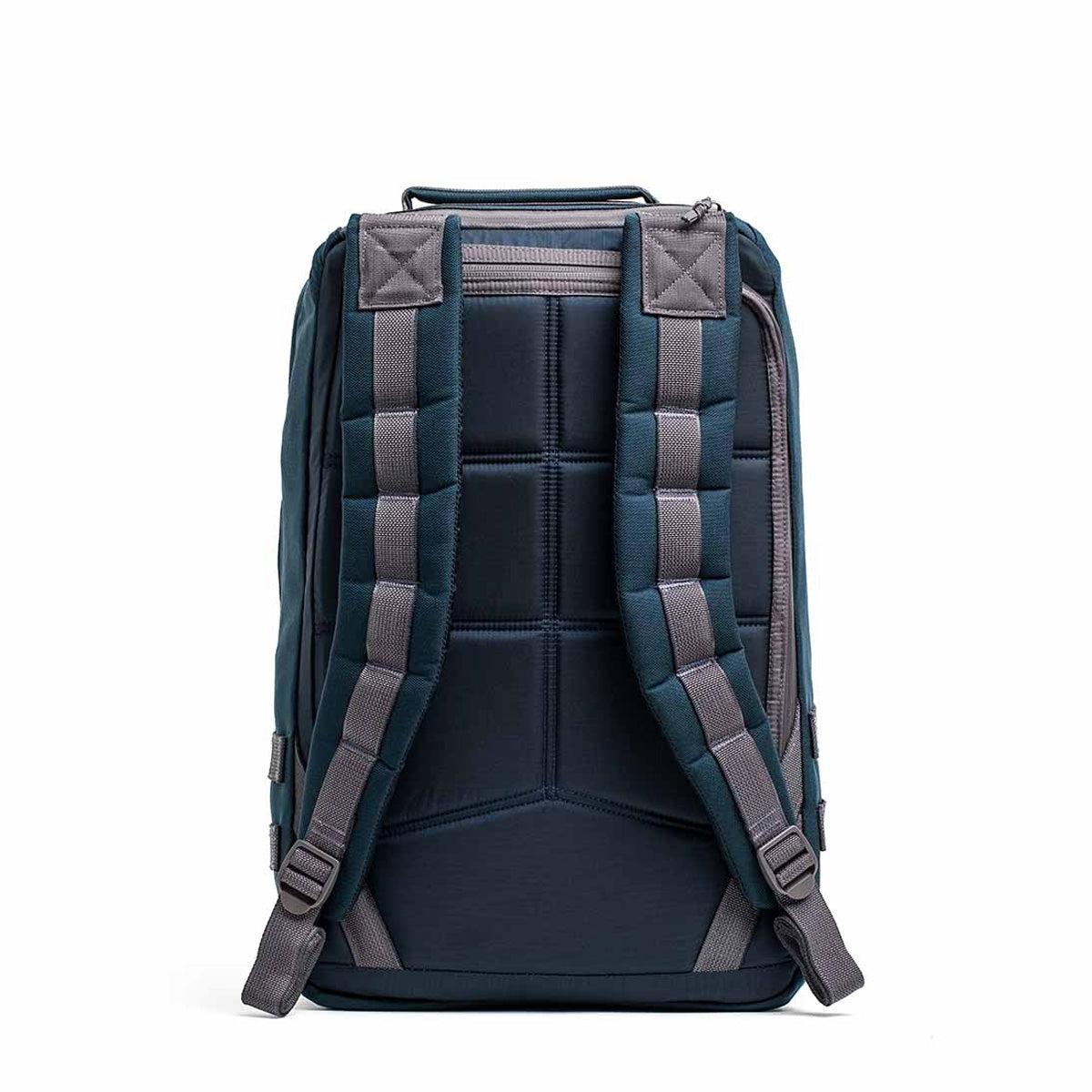 Back view of GR1 USA - Cordura (The Original Ruck) in dark green, crafted with Special Forces-grade materials, offers padded straps and handle, perfect for the GORUCK Challenge.