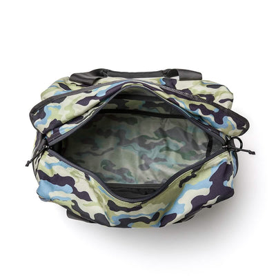 The Kit Bag (Includes Shoulder Strap) features a camo-patterned exterior and an interior matching its rugged design, offering durability and style. Ideal for flight operations, Special Forces, or adventurous travelers seeking both practicality and flair.