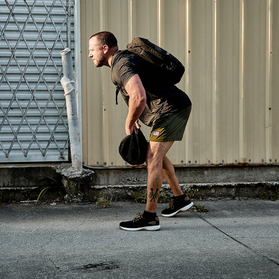 Men's Ballistic Trainers - Black + White W / Coyote Reflective Spearhead