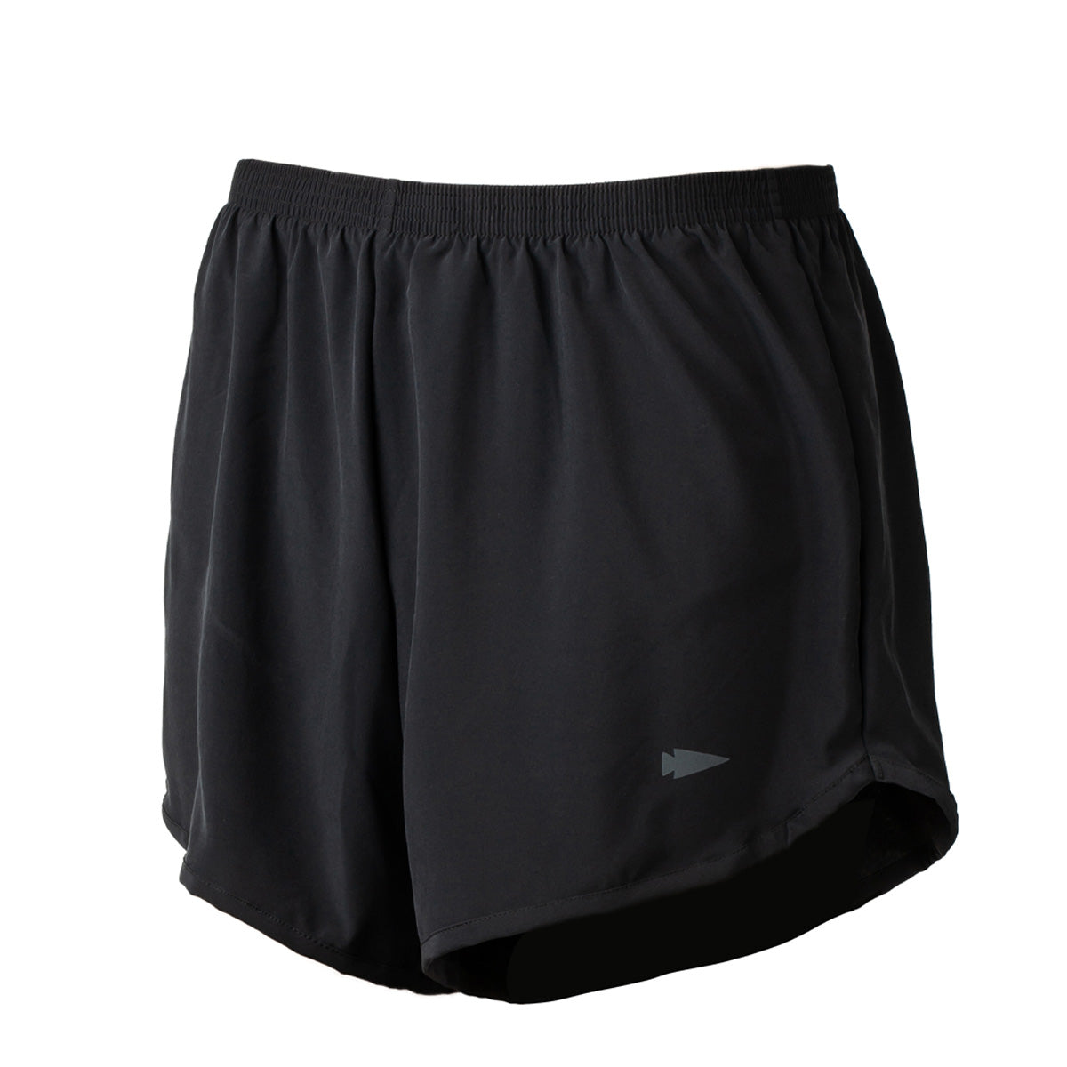 The GORUCK Men’s Ranger Panties - ToughStretch shorts feature an elastic waistband and a small logo on the lower left side. These black athletic shorts are crafted from ToughStretch fabric, providing a loose fit designed for comfort and freedom of movement.