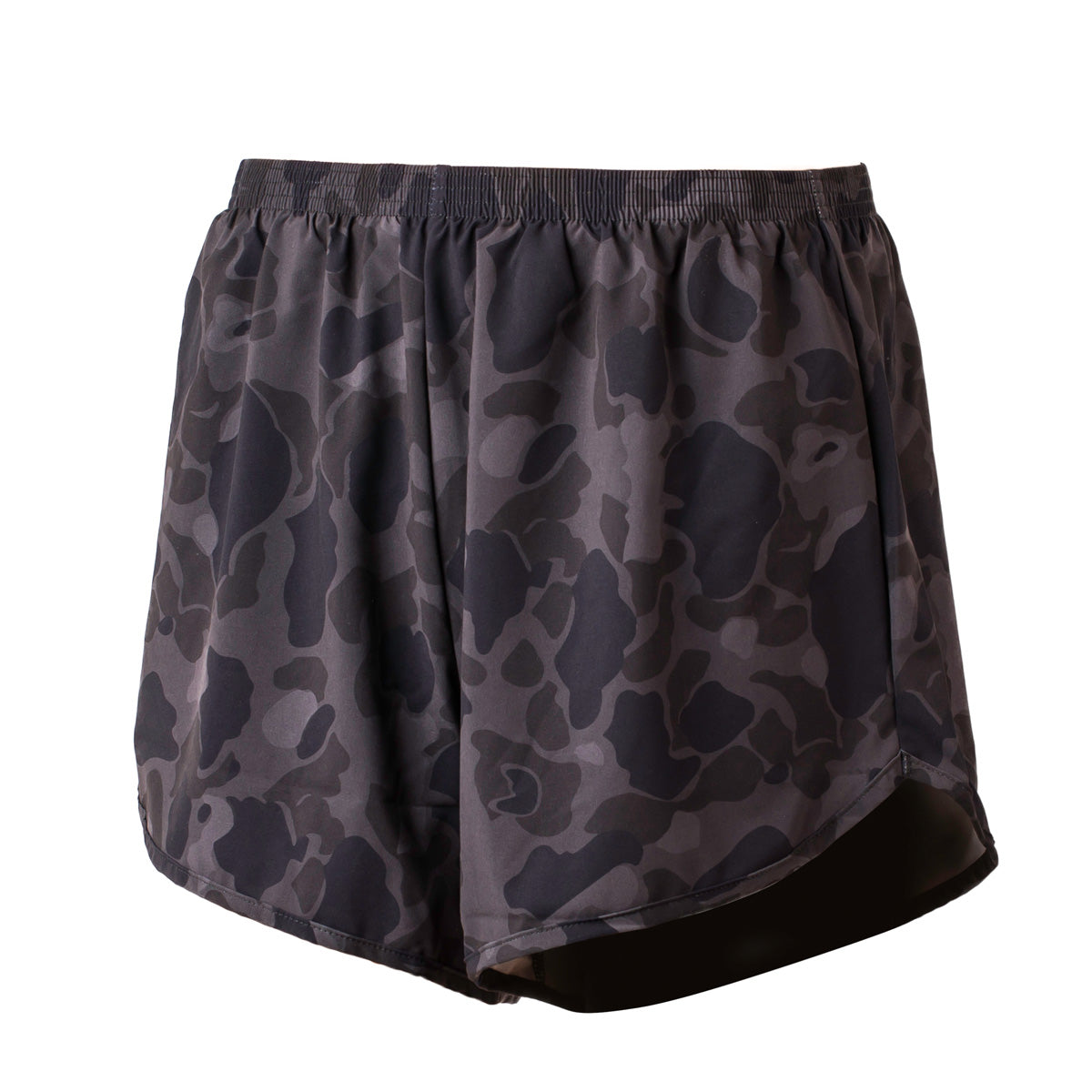 The Men’s Ranger Panties - ToughStretch by GORUCK feature a dark camouflage pattern and offer a short, loose fit complete with an elastic waistband. Made from lightweight ToughStretch fabric, these shorts are ideal for both exercise and casual wear. Additionally, they come with the Scars Lifetime Guarantee for added peace of mind.