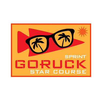 The patch features a logo with sunglasses reflecting palm trees, the text "GORUCK Sprint Star Course," and a small sun icon, encapsulating the Endless Summer Star Course vibe.