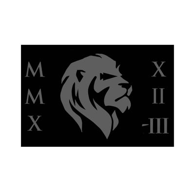 The Patch - GORUCK TRIBE - 2022 features a stylized lion head logo with Roman numerals MMX on the left and XII-III on the right, set against a black background. It symbolizes the courage to embrace risk and is perfect for those seeking bold patches to represent their grit.