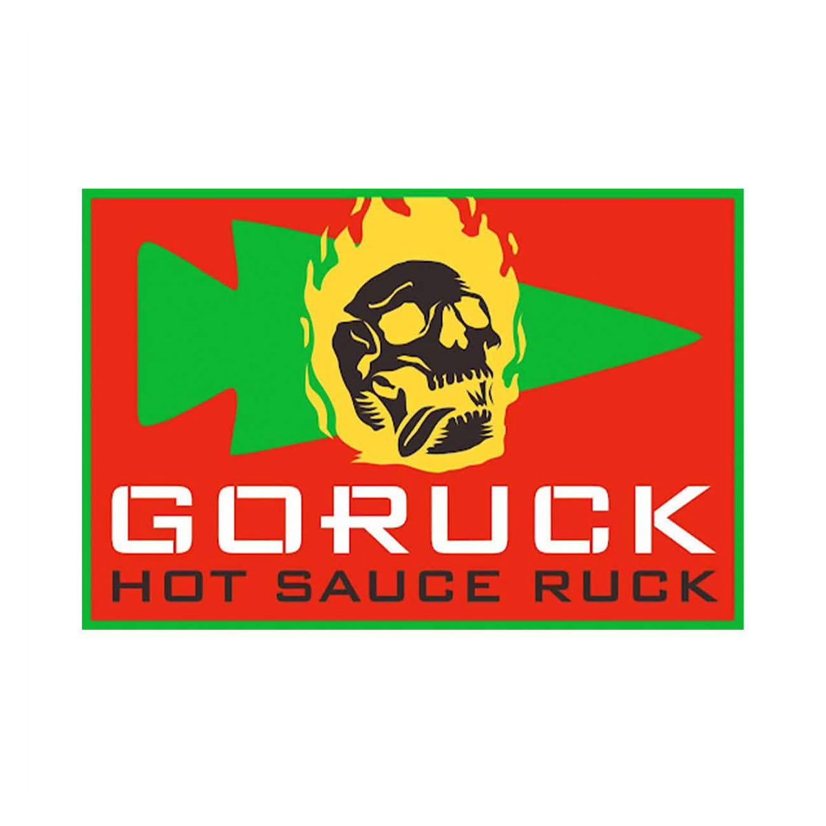 The Patch - Hot Sauce Ruck features a fiery red and green background with a skull and flames logo, ready to spice things up like a high Scoville level challenge.