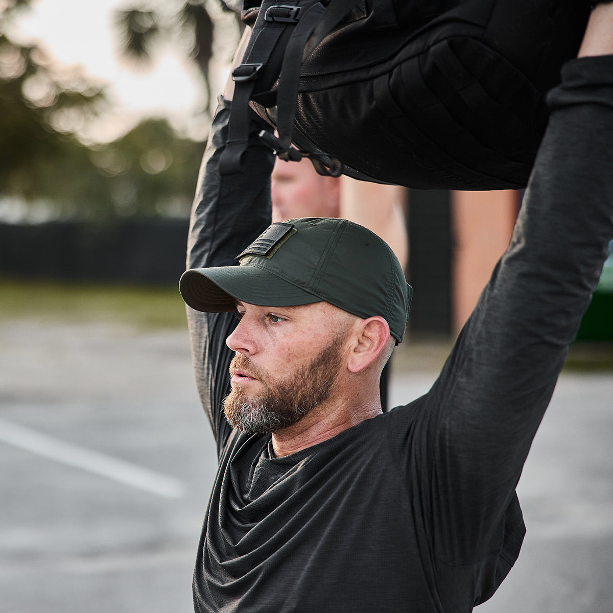 Detail shot of Men's Sun Hoodie - ToughMesh in Charcoal