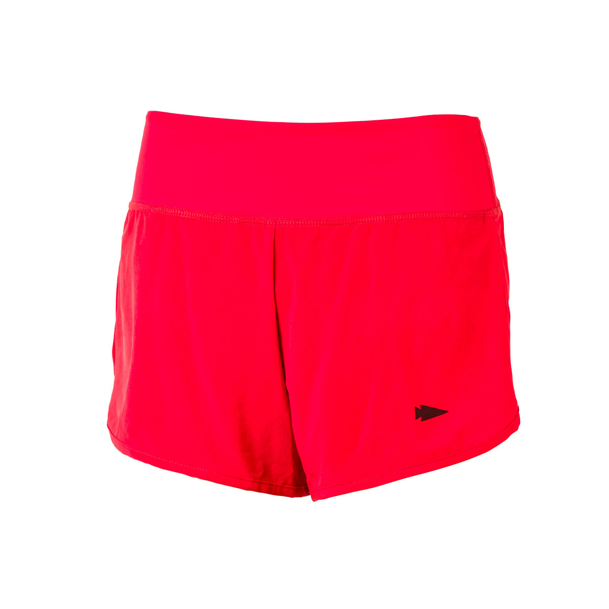 The Women’s Training Shorts - ToughStretch from GORUCK are bright red and feature a wide waistband with a discreet black logo on the lower left side. Made from squat-proof ToughStretch fabric, they offer a simple, fitted design ideal for any workout.