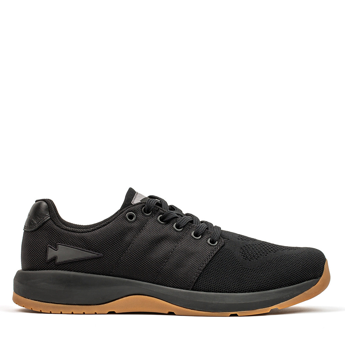 Women's Ballistic Trainers - Black + Gum w/ Black Reflective Spearhead