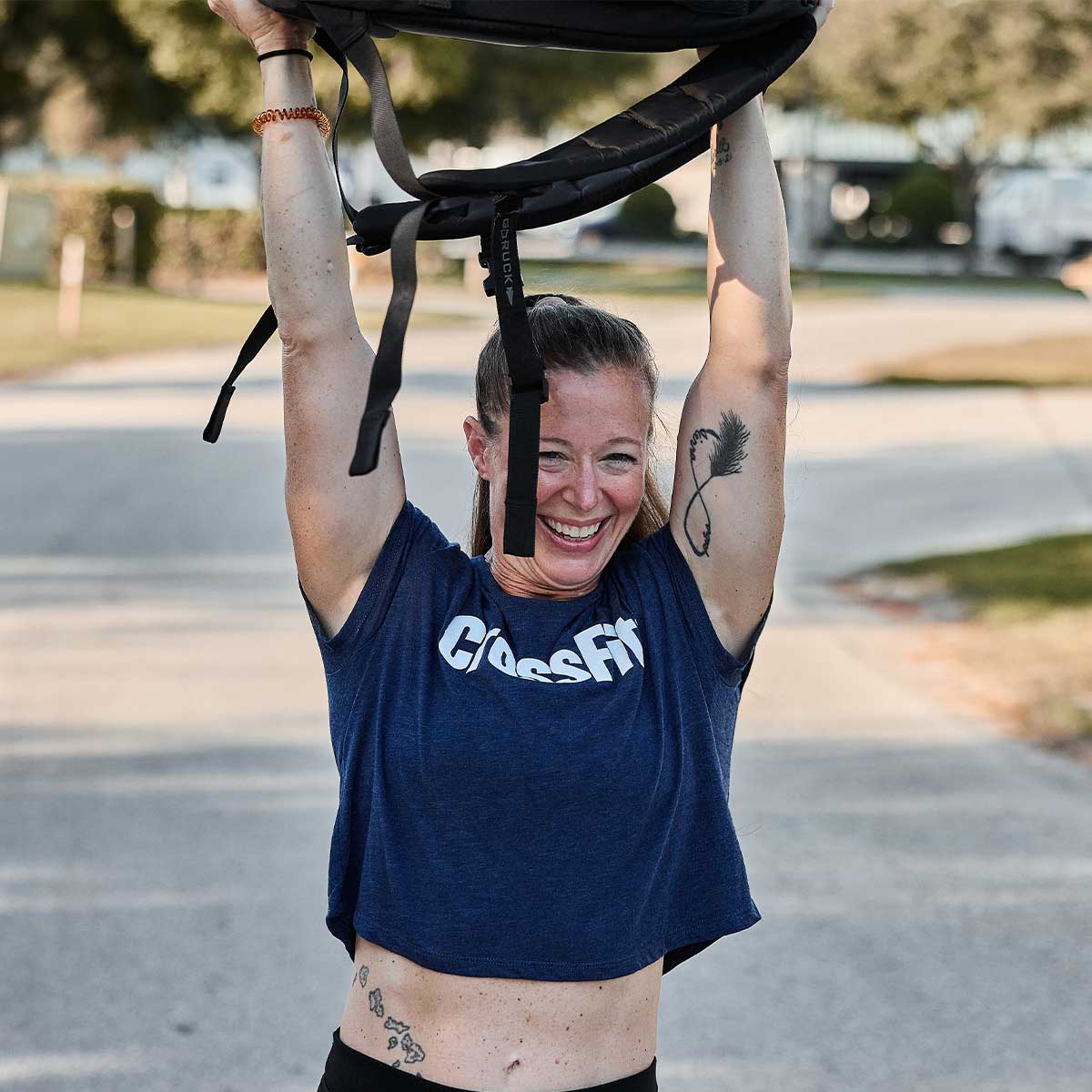 Women's CrossFit Cropped Tee - Poly-Blend