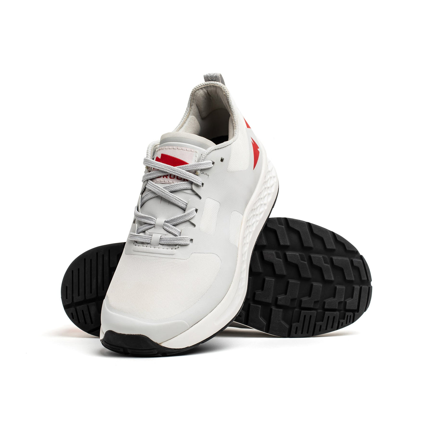 Women's Rough Runner - Light Grey + Red