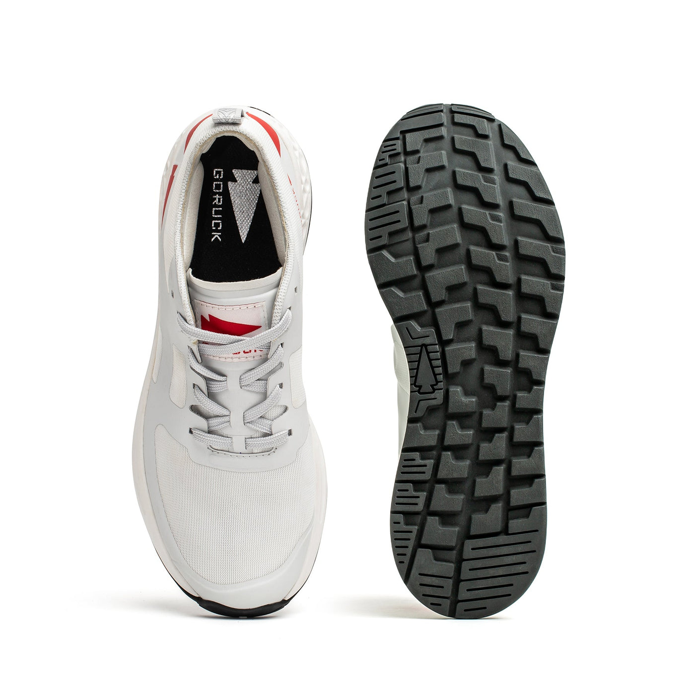 Women's Rough Runner - Light Grey + Red