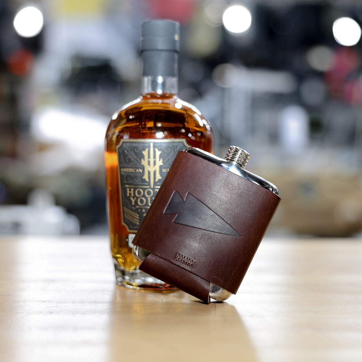 Leather Wrapped Flask - Built By Scars