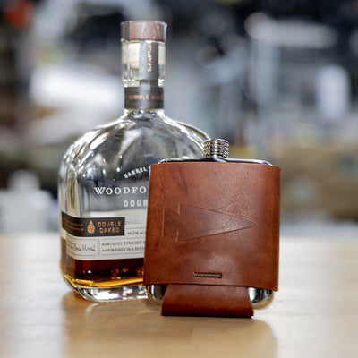 Leather Wrapped Flask - Built By Scars